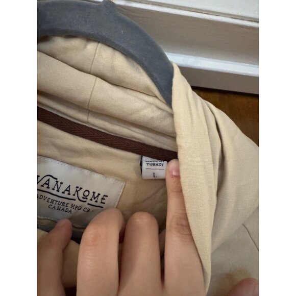 Wanakome Cropped Cream Sweatshirt Hoodie Size Large Womens Canada - Picture 5 of 7